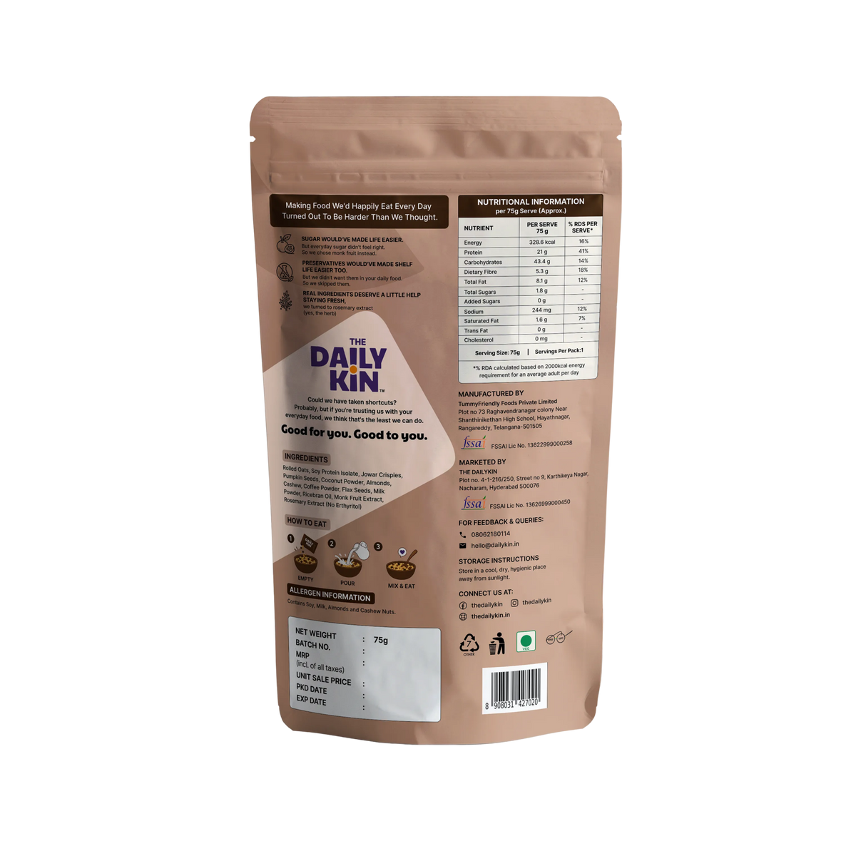 Oats Powerbowl - Coffee