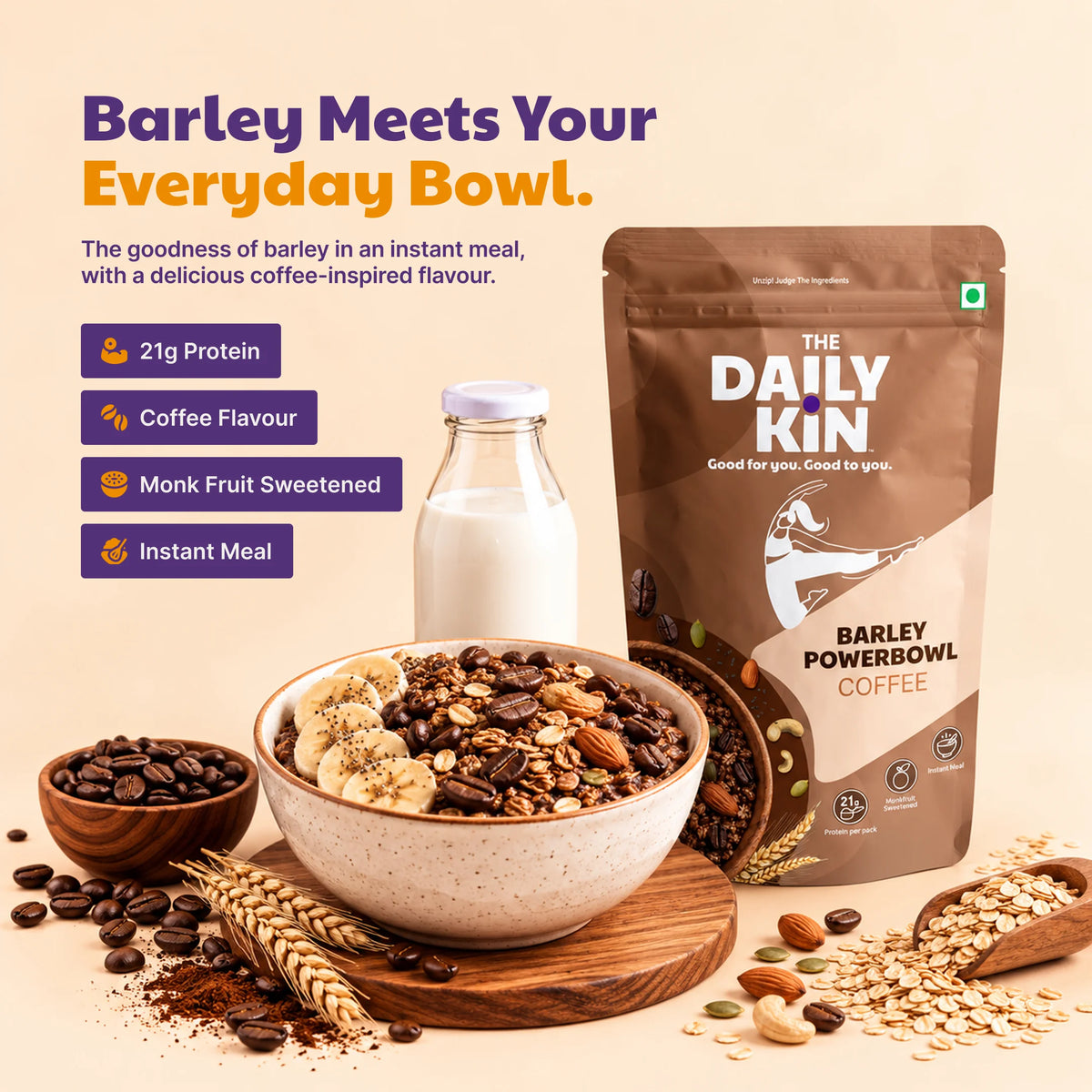 Barley Powerbowl - Coffee